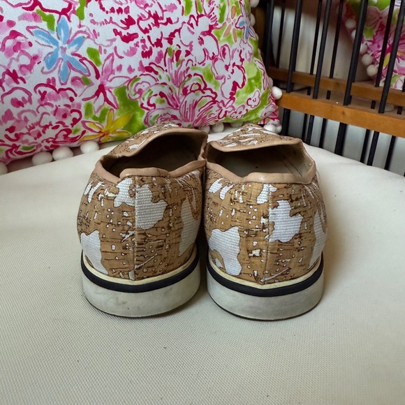 Nicholas Kirkwood floral motif slip on sneakers flats loafers cork canvas sz 37 - Picture 8 of 14